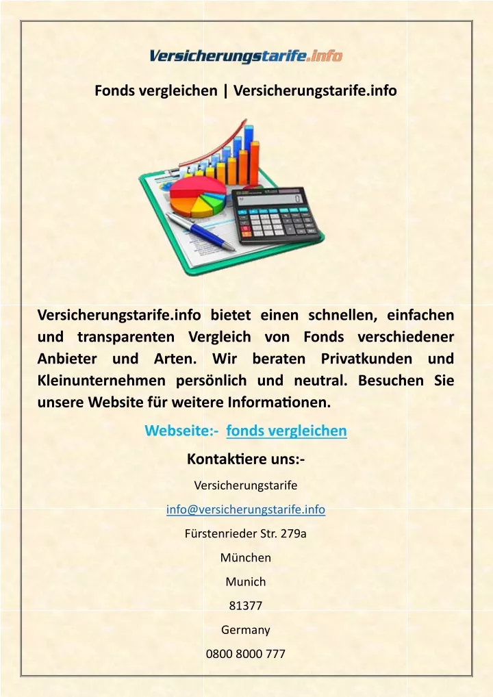 fonds vergleichen versicherungstarife info