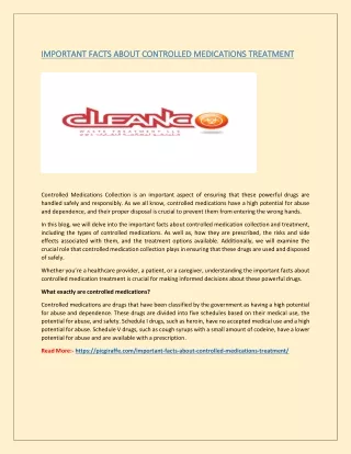 important facts about controlled medications