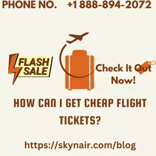 How Can I Get Cheap Flight Tickets
