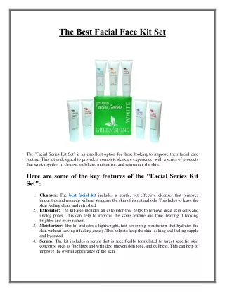 the best facial face kit set