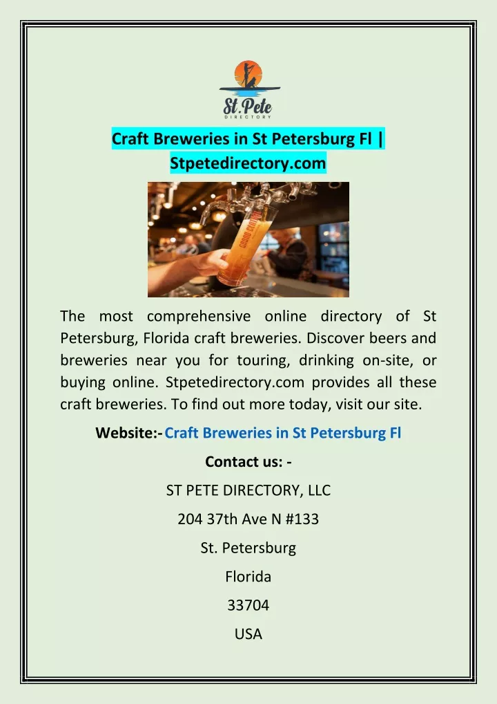 craft breweries in st petersburg