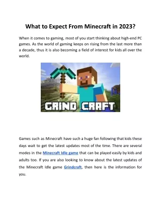 What to Expect From Minecraft in 2023_