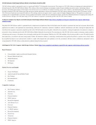 3d cad computer aided design software market