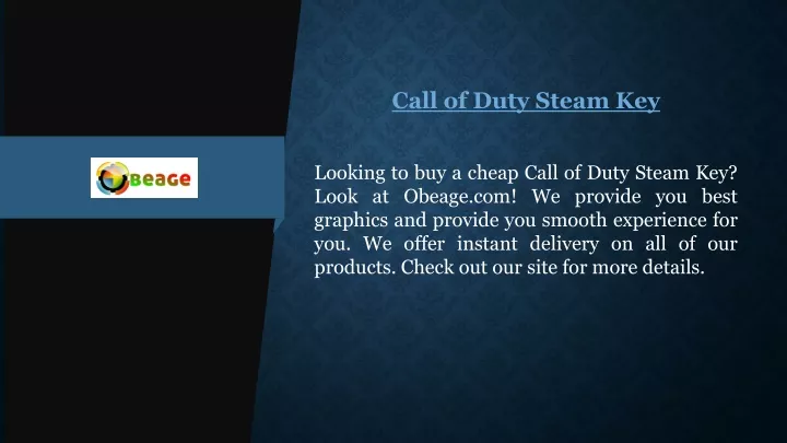 call of duty steam key