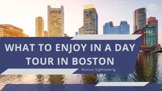 what to enjoy in a day tour in boston