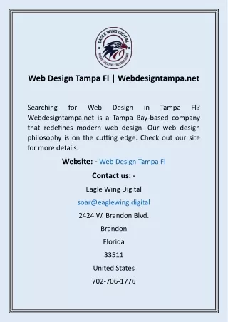 Web Design Tampa Fl  Webdesigntampa.net