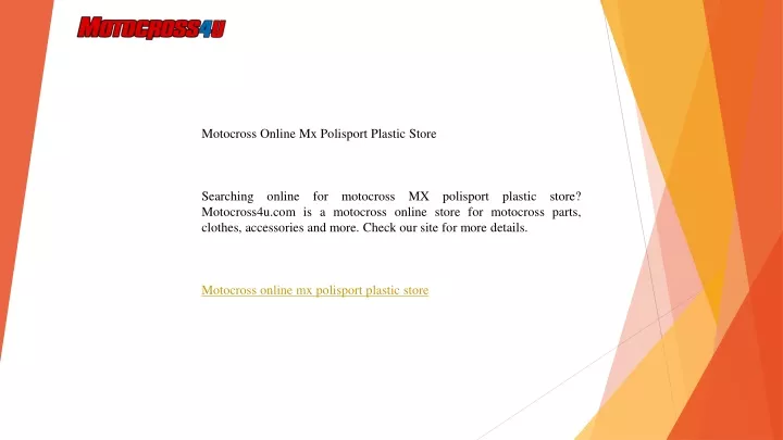motocross online mx polisport plastic store
