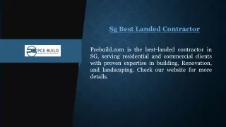 Sg Best Landed Contractor | Pcebuild.com