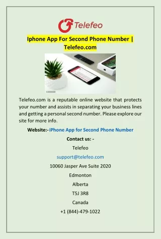 Iphone App For Second Phone Number | Telefeo.com