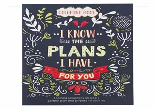 download For I Know The Plans I Have For You Coloring Book for Adults Soothing R