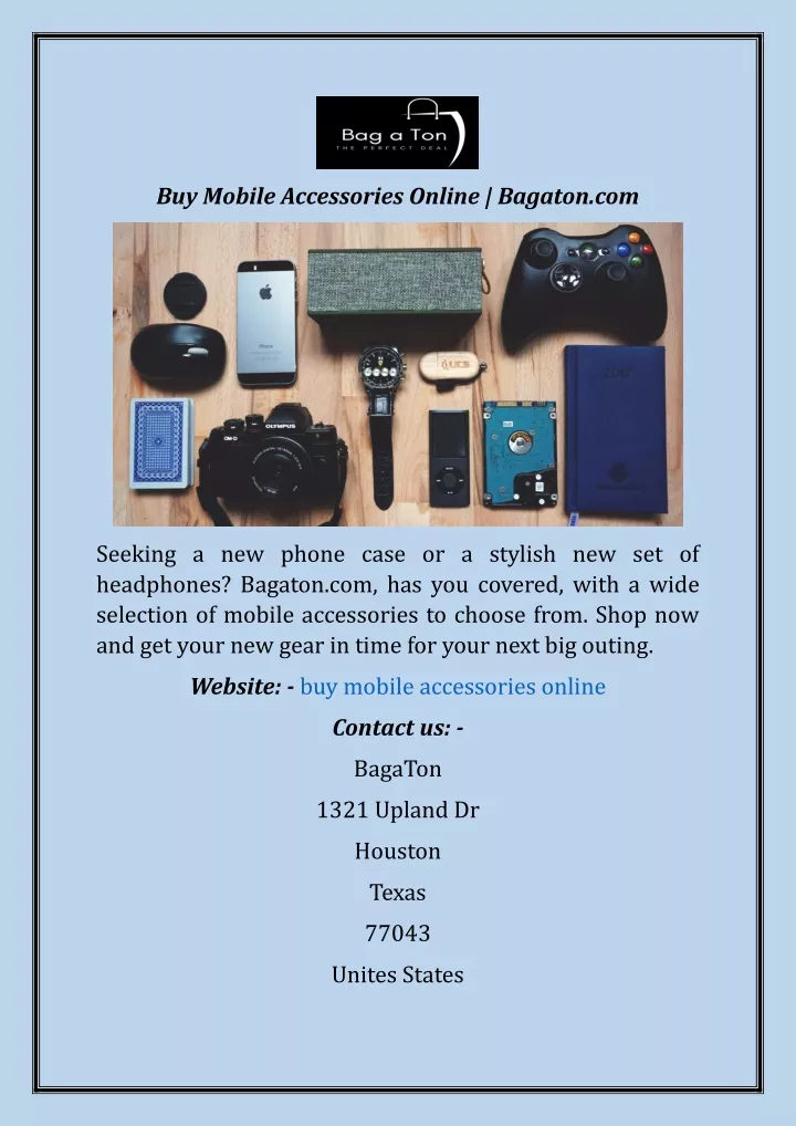 buy mobile accessories online bagaton com