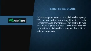 Panel Social Media | Markenetspanel.com