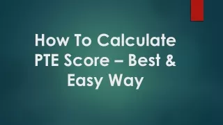 how to calculate pte score best easy way