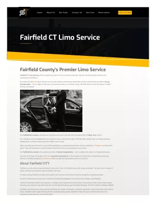 Fairfield CT Limo service