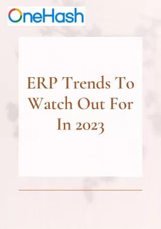 erp trends to watch out for in 2023