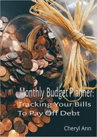 Monthly Budget Planner Tracking Your Bills To Payoff Debt