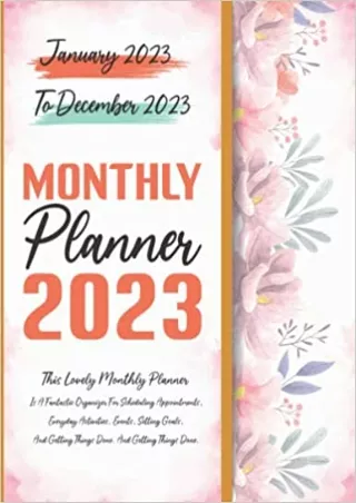 2023 MONTHLY PLANNER Monthly Planner Calendar 2023 Gift for Teacher And Students Large