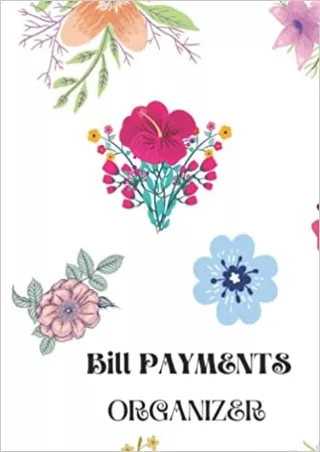 Bill Payments Organizer Log Book Monthly Bill Planner Tracker Notebook