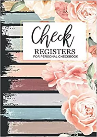 Check registers for personal checkbook Check And Debit Card Log Book Account Payment