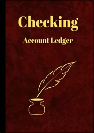 Checking Account Ledger Accounting Ledger for Bookkeeping Check and Debit Card Register