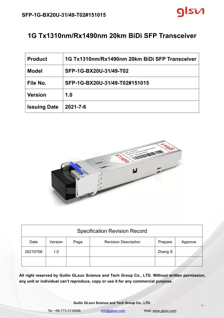 sfp 1g bx20u 31 49 t02 151015