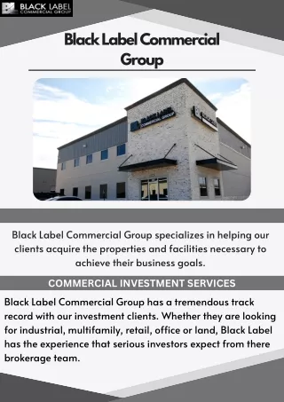 Commercial Real Estate Sale in Houston | Black Label Commercial Group