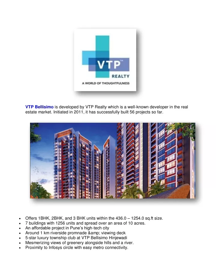vtp bellisimo is developed by vtp realty which