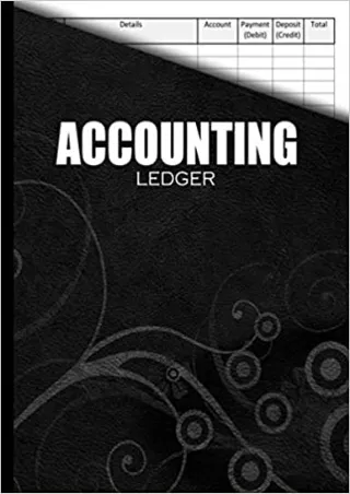 Accounting Ledger Accounts Book For Small Business