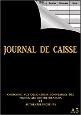 Journal de Caisse Format A5  Livre de caisse pour rÃ©pertorier recettes et dÃ©penses