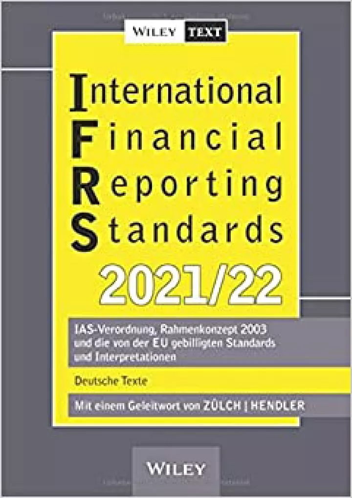 PPT - International Financial Reporting Standards IFRS 2021 2022 â ...