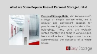 Personal Storage Units UAE | Easy Storage Dubai