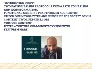 interesting stuff two paths healing protocol