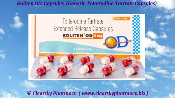 roliten od capsules generic tolterodine tartrate