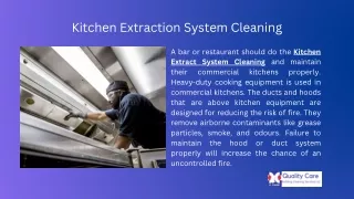 Kitchen Extraction System Cleaning | Quality Care Dubai UAE