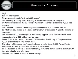 universitet i storstad
