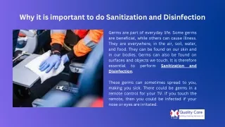 Sanitization and Disinfection | Quality Care Dubai UAE
