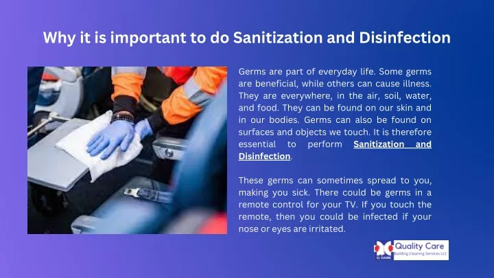 why it is important to do sanitization