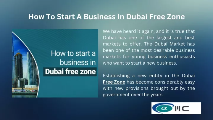 how to start a business in dubai free zone