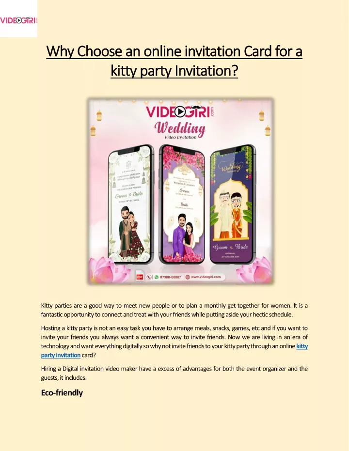 why choose an online invitation card