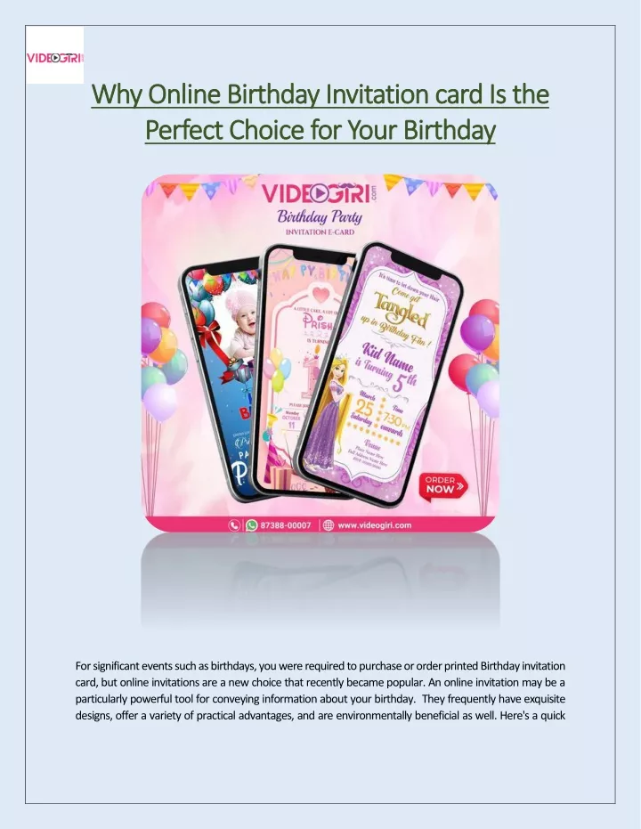 why online birthday invitation card