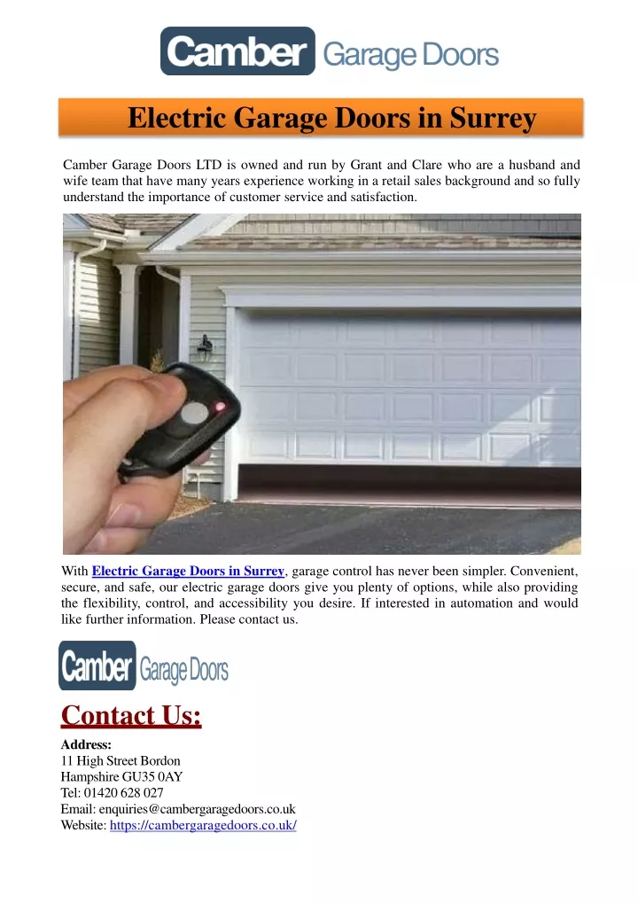 electric garage doors in surrey