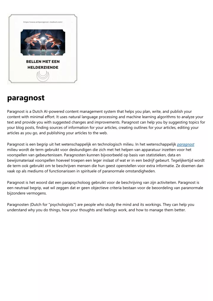 paragnost