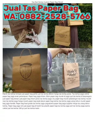 Ö882~2528~57ᏮᏮ (WA) Paper Bag Kecil Jogja Harga Tas Snack Kertas