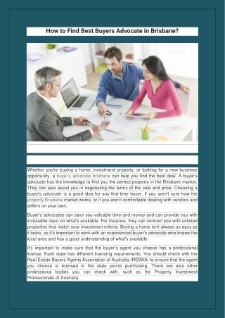 how to find best buyers advocate in brisbane