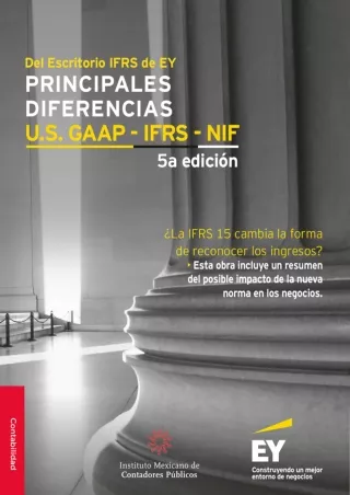 Principales diferencias U S GAAP  IFRS  NIF Spanish Edition