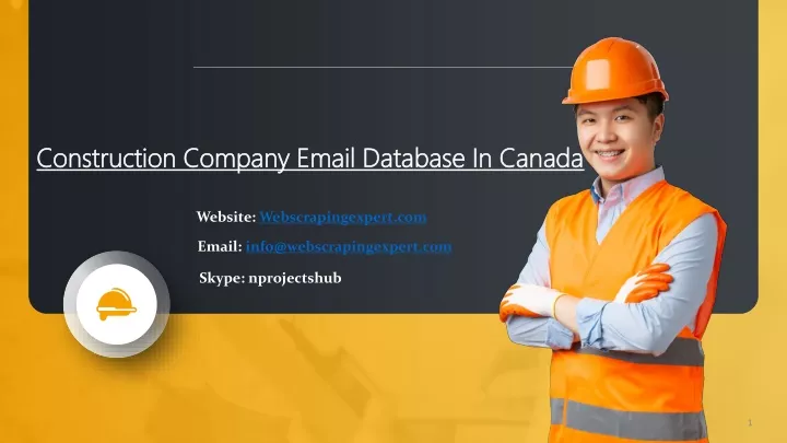 construction company email database in canada