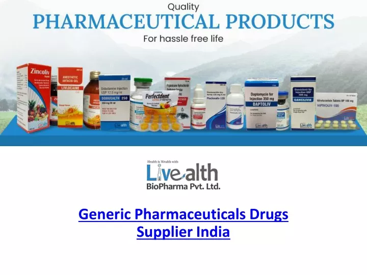 generic pharmaceuticals drugs supplier india