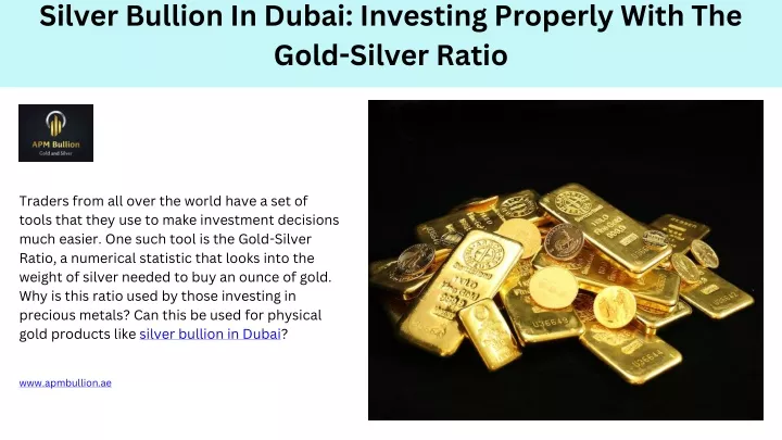 silver bullion in dubai investing properly with