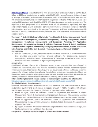 hr software market accounted for us 7 91 billion