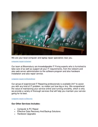 we are your local computer and laptop repair